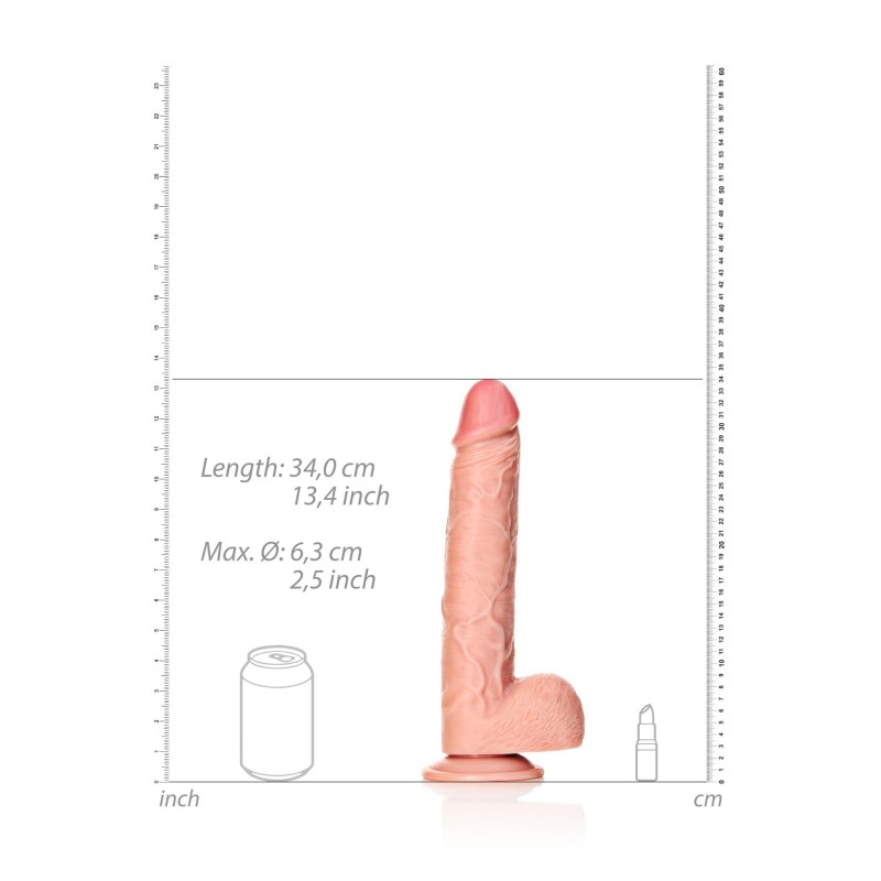 Realistyczny wielki penis żylaste dildo 34 cm